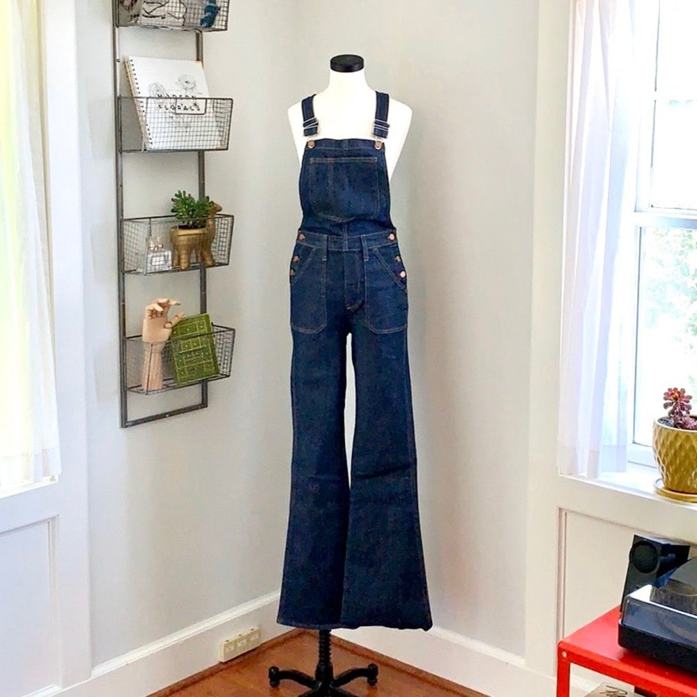 Madewell Denim Flared Overall Size Small
